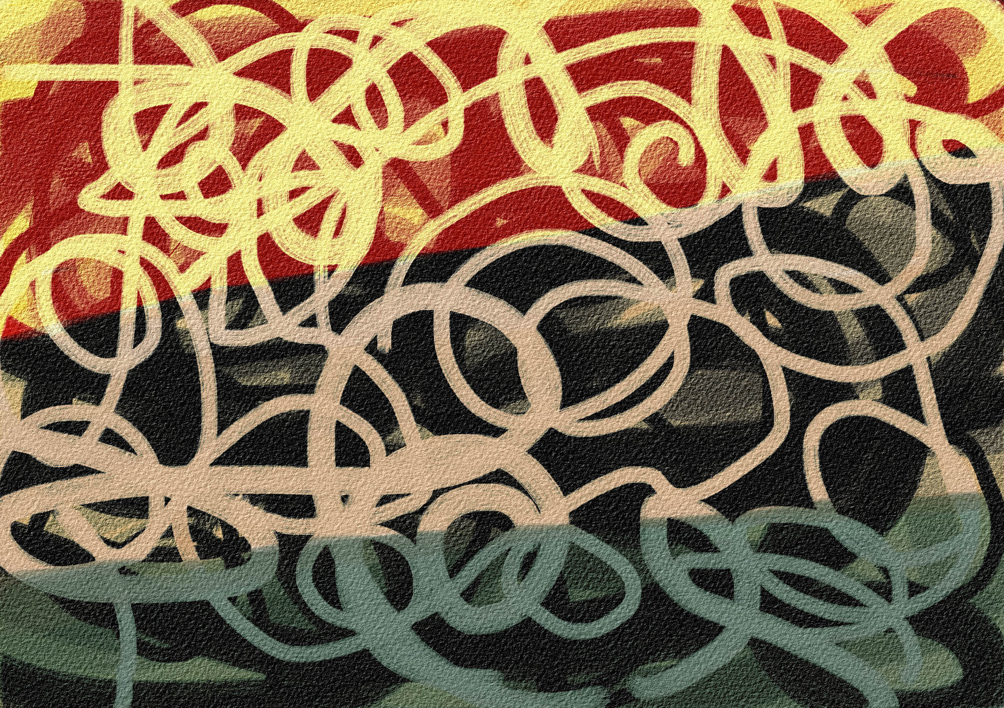 Interwoven. A design of interwoven shapes