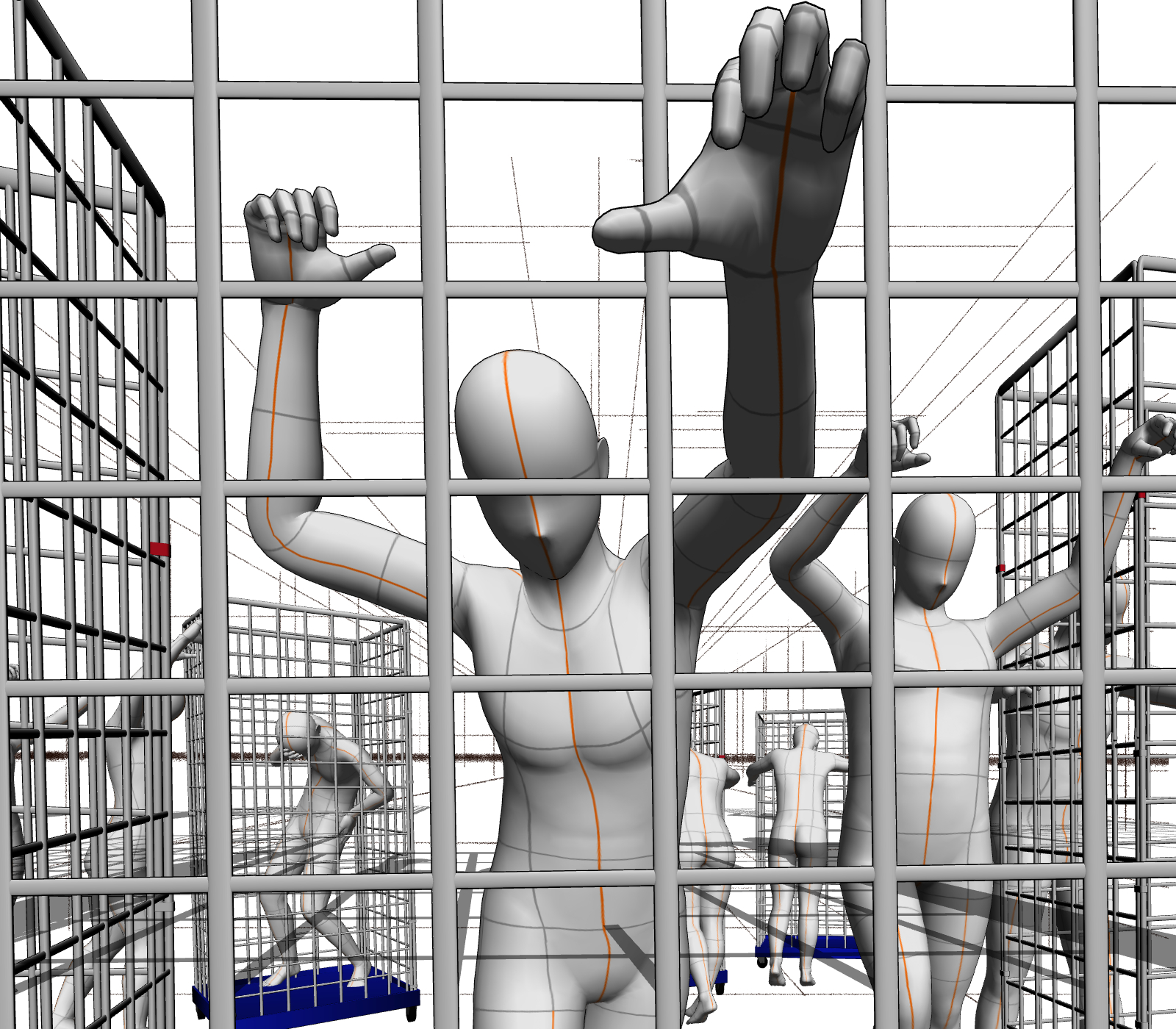 Design for a picture called 'Despair in the Zombie Warehouse'